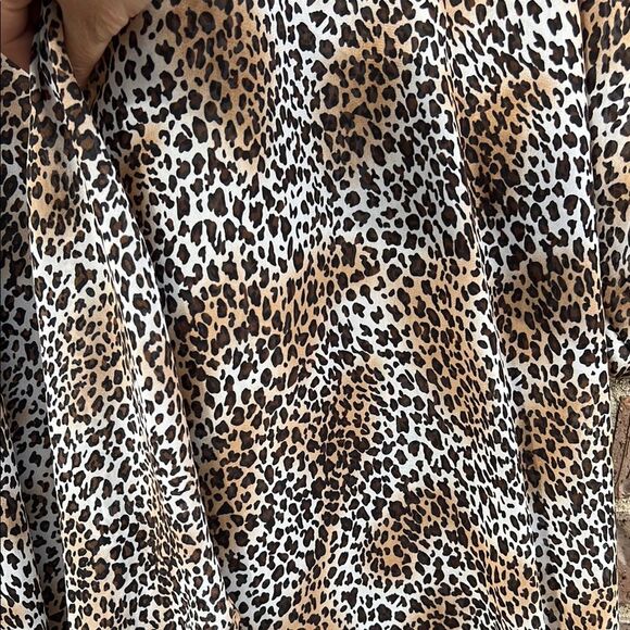 Turquoise Haven Boutique Leopard Print Women's Coat Cover Up Shaw One Size - Picture 8 of 14